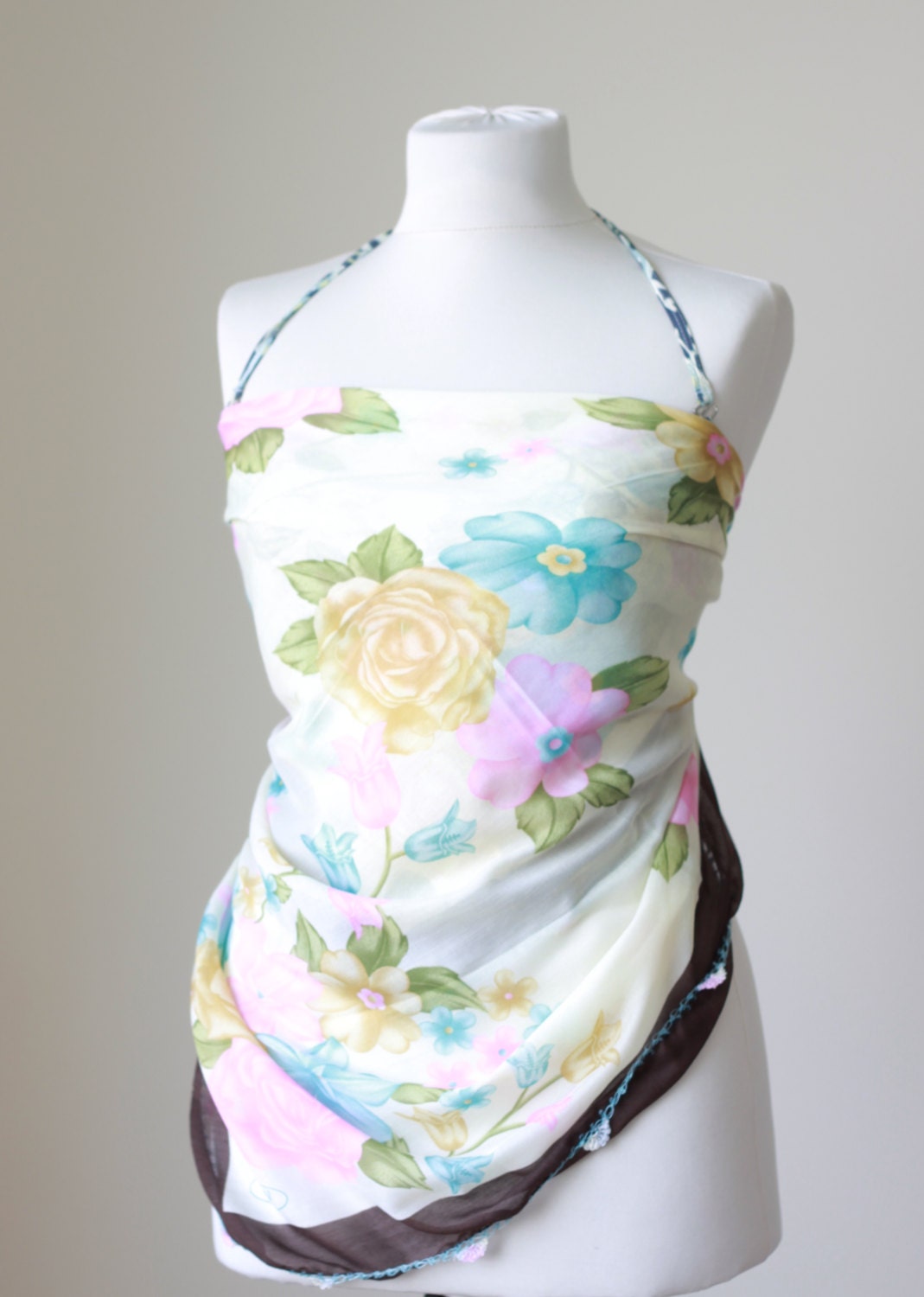 Swimsuit cover up, Turkish Women Scarf, Bolero, 2 in 1,  Oya, Yemeni, Neckwarmer, Floral Fashion scarf, Belt