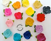 Felt Rose Hair Ties:  Choose Two