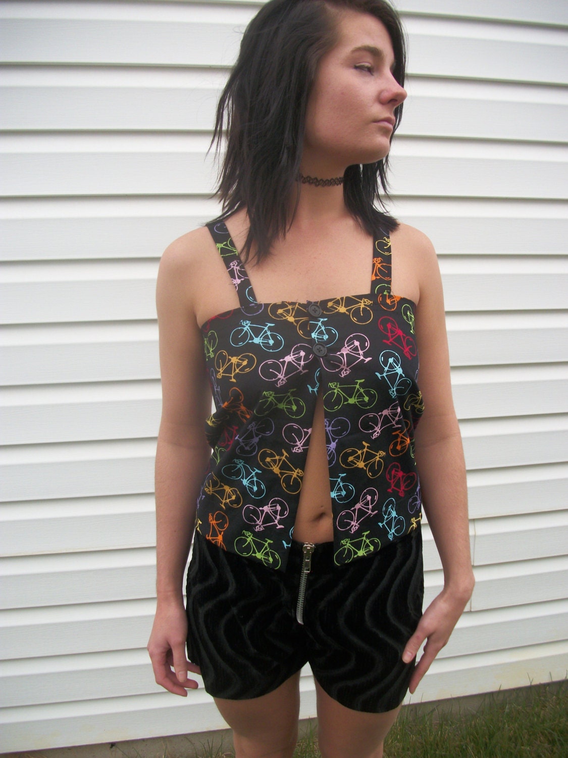 Albert Hoffman LSD ' Bicycle Day ' Rainbow Bicycle Print Tank Top