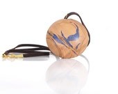 Wood Pendant, Lapis and Olivewood Pendant 5