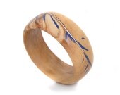 Wood Bracelet/Bangle - Olivewood and Sterling Silver - Sincerely Silver