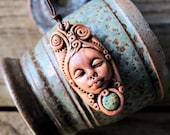 Goddess Polymer Clay Pendant Necklace