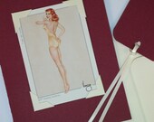 Classic Pin Up Varga Calendar Girl - Red Hot PinUp Card