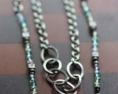 Beaded Eye Glass Necklace 28 Inches Long