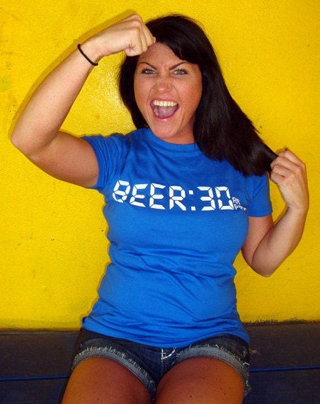 BEER:30 T-Shirt Funny Beer Bar Drinking Humor Frat Gag Joke Beer Pong Tee Shirt Tshirt Mens Womens S-3XL