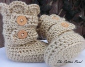 Baby Girl Strappy Boots (Crocheted)