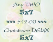 Any two 5x7 pictures - SAVE 25% when you choose any 2 5"x7" photos in my shop - Fine art photographs - Wall Art, Home Decor, Print