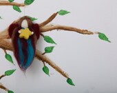 Needle Felted Dream Fairy Holding A Felted Yellow Star, Ornament