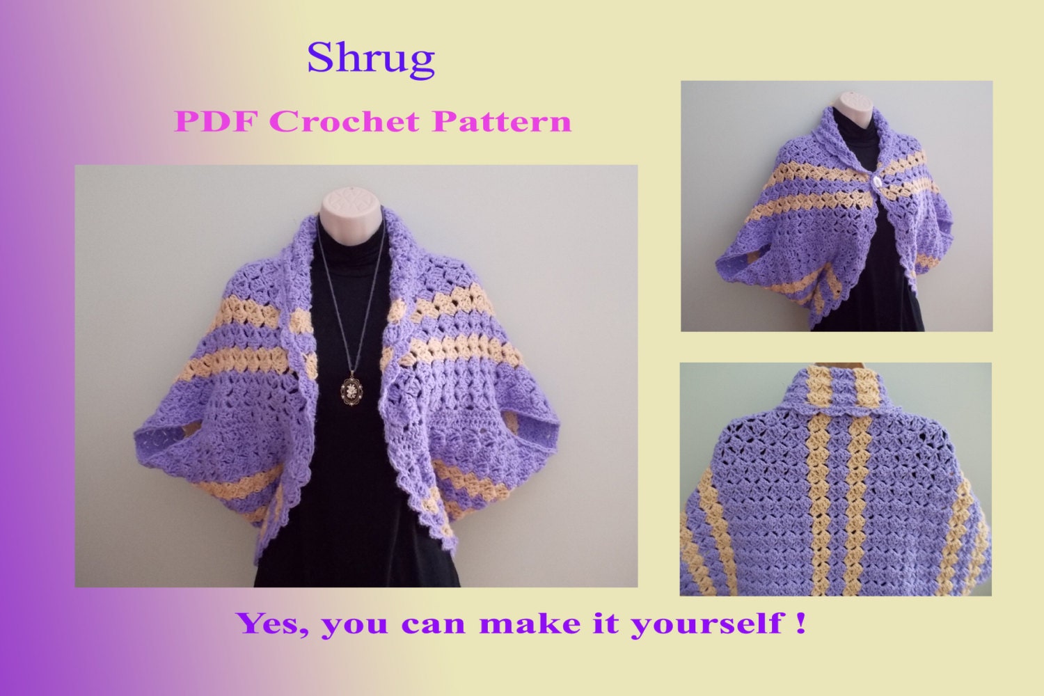 Crochet Pattern - Shrug (15VC2013)