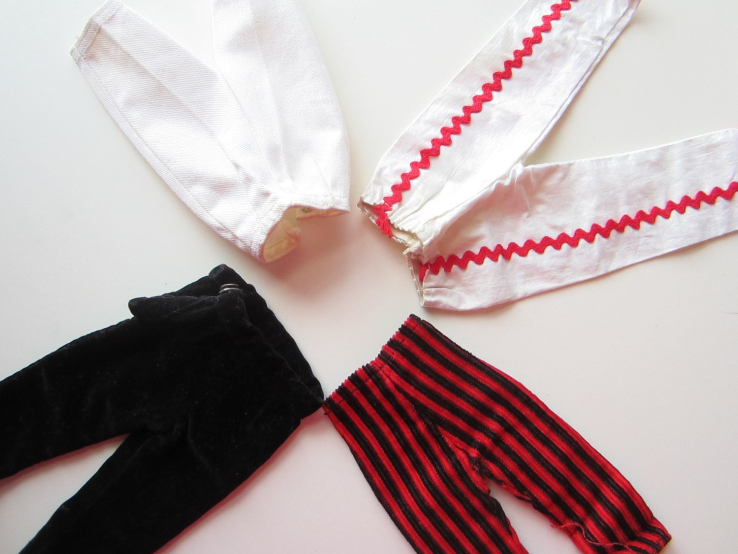 Four Pairs Vintage Handmade Barbie Cropped Pants