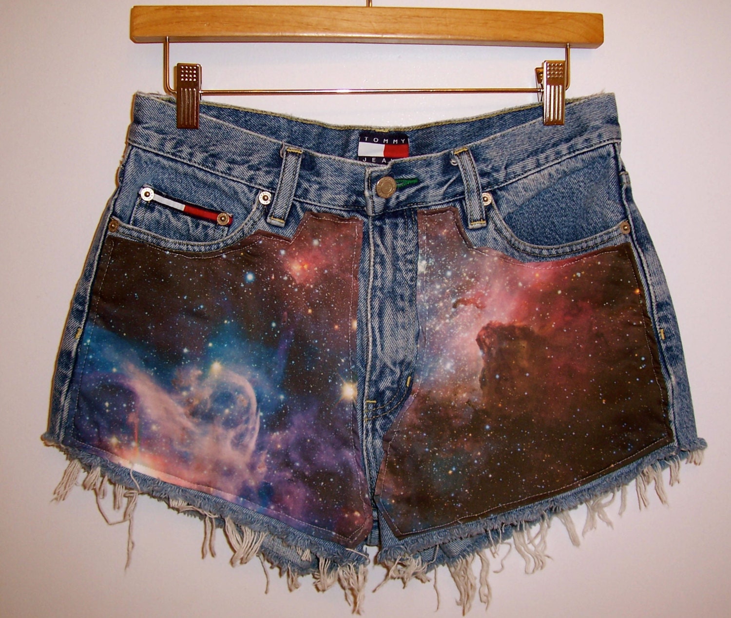 High Waisted Fabric Galaxy Shorts