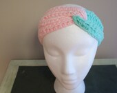 Womens Fashion Hairband, Earwarmer Headband, Pink Headband, Twist Headband, Knot Headband, Yoga Hairband, Workout Headband