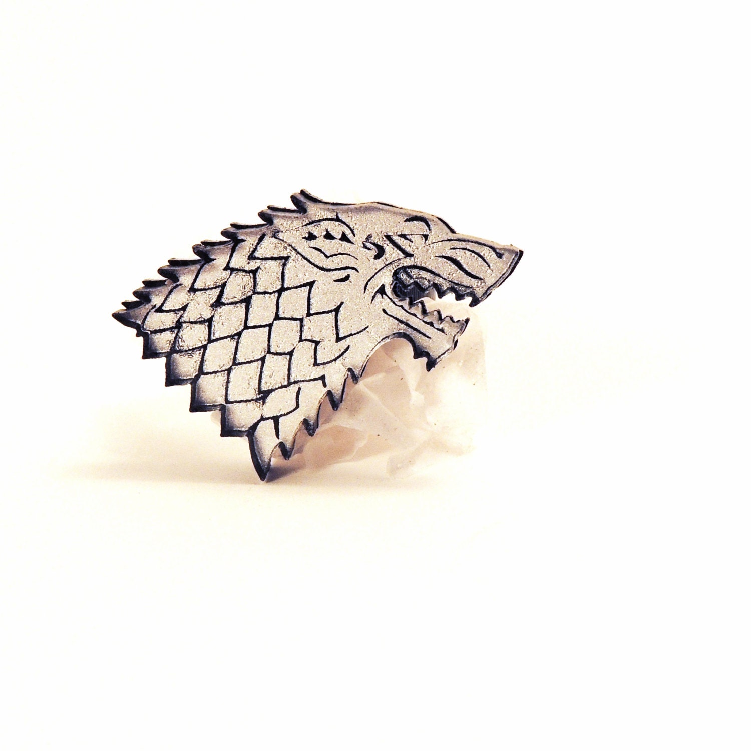 Game of Thrones inspired Direwolf "House Stark" Sigil Custom Ring - Laser Cut Acrylic