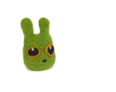 Needle felted Cute Creature - Miniature Mugflump Fibre Sculpture (Mossy Mugflump)