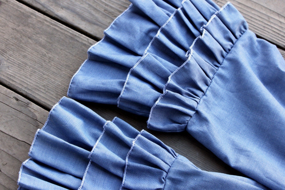Denim Ruffled Pants 2 3 4 5