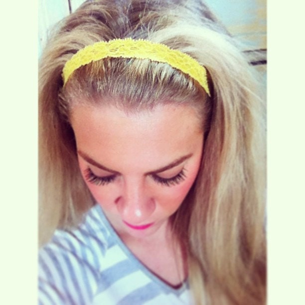 Yellow - Very Thin Lace Headband