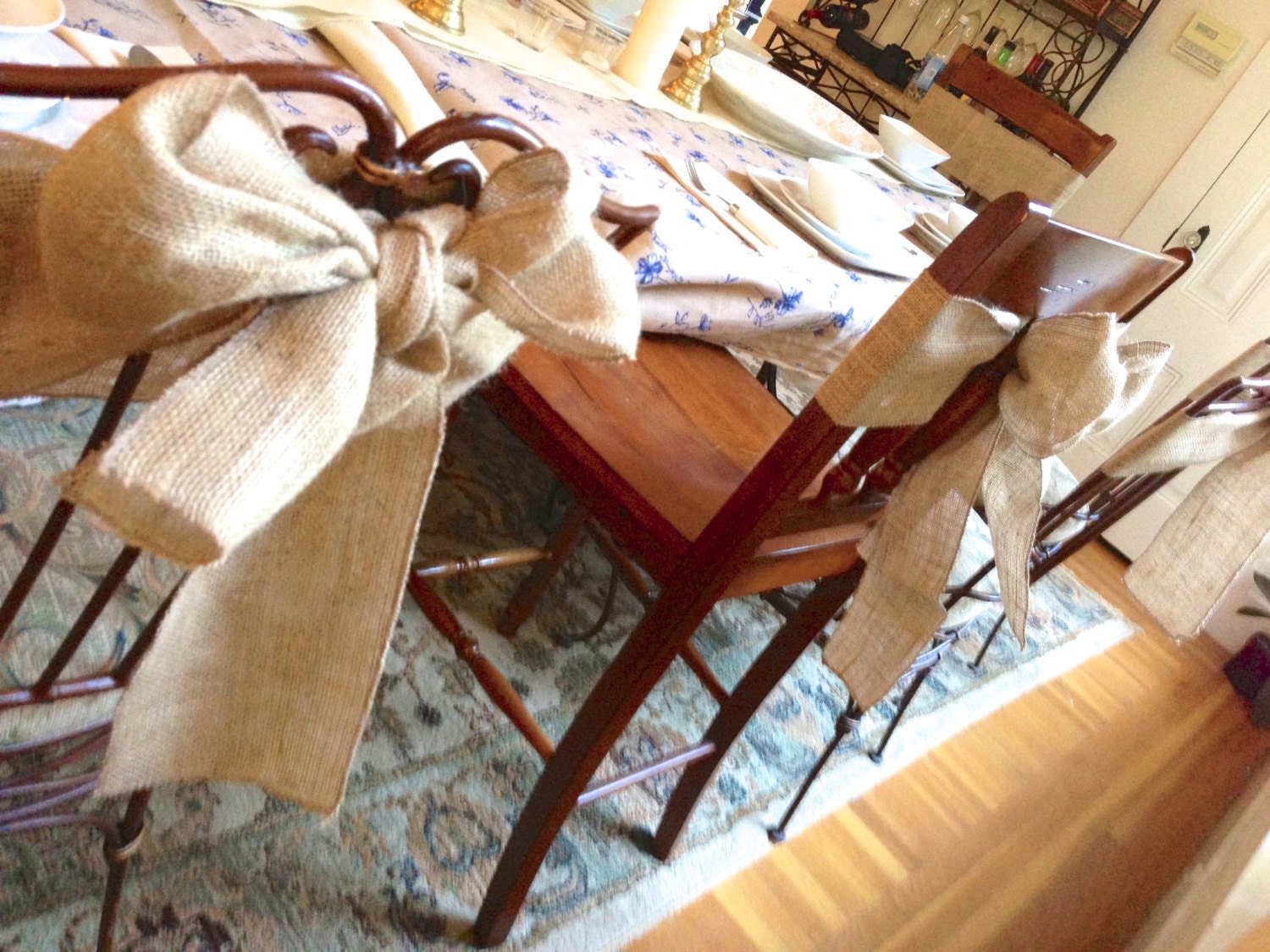 Burlap Bows Natural Rustic 6-7"X108"