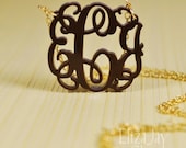 entwined monogram acrylic necklace