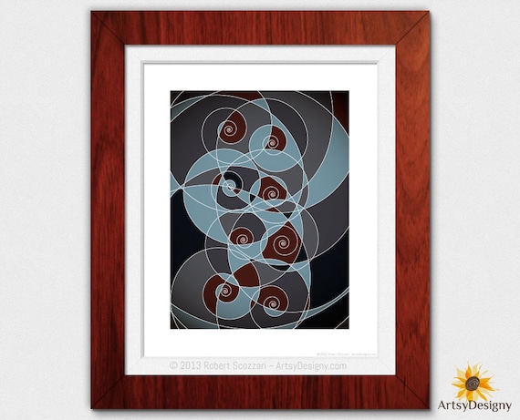 Twirl 3 - Abstract Digital Print - Contemporary Art - Modern Art - 8x10