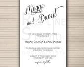 Custom wedding invitation printable.