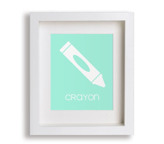 Baby's First Art Print - Crayon 8x10 - Back To School, Kids Decor, Kids DIY, Playroom Decor, Nursery Decor, Art Room Wall Art, Studio Decor