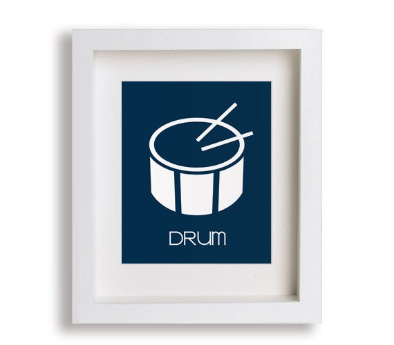 Baby's First Art Print - Drum 8x10 - Children Decor, Nursery Decor, Music, Nursery Wall Art, Musical Instruments, Playroom Decor