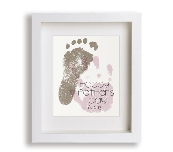 Happy Fathers Day - Personalized Prints - Pink 5x7 - Personalized Decor, New Dad, Fathers Day, Personalized Fathers Gift, Children Decor