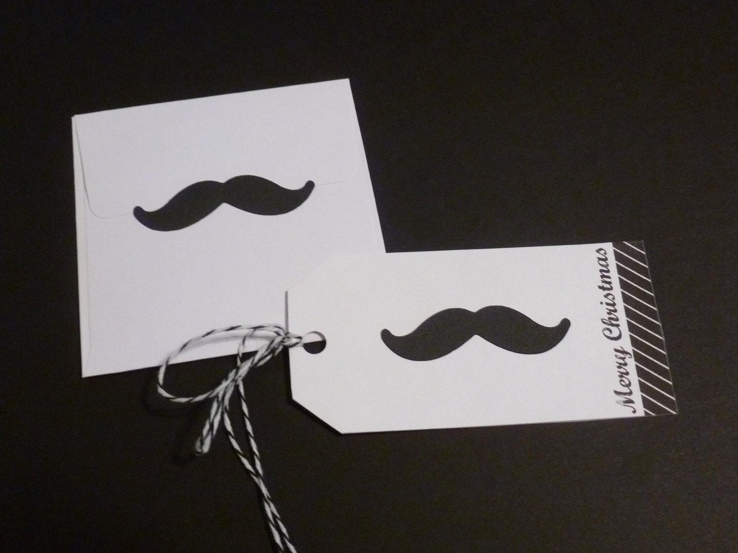 Mustache Stickers glossy vinyl very cool envelope seals (40) moustache bash Made to Order