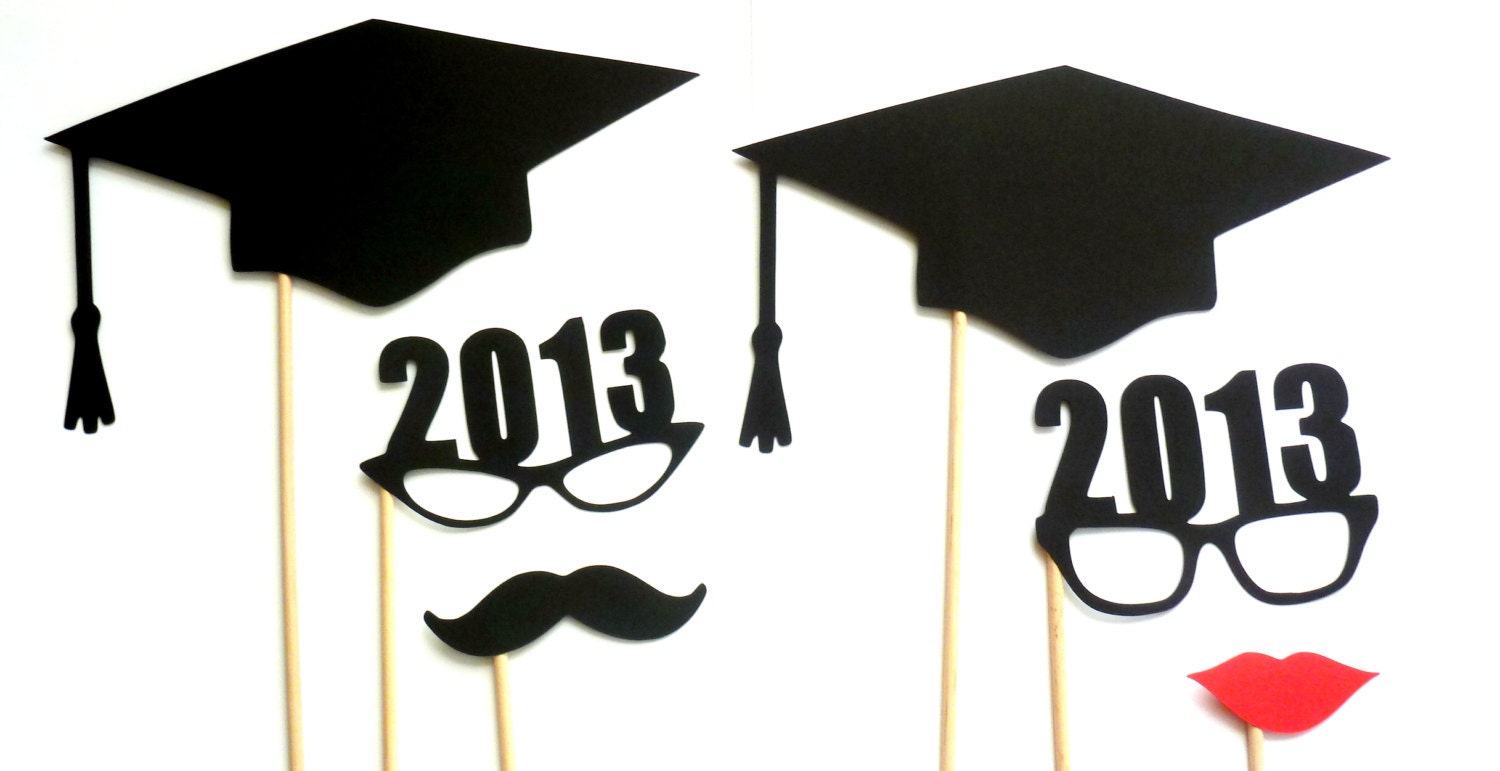 Graduation Photo Booth Props. Class of 2013 Photo Props. Photo Booth