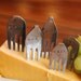 Set of 5 Hand Stamped Vintage Fork Cheese Markers