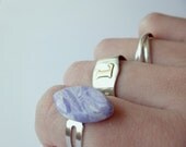 Marbled ring / Marbled purple ring / Purple adjustable ring / Delicate women gift / Geo ring