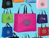 Monogram Tote Bag Bridesmaid Gift