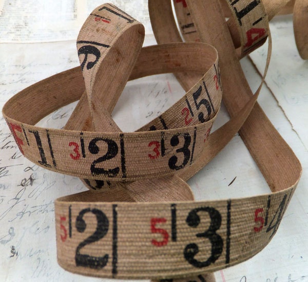 4 YDS VINTAGE Cloth Tape Measure with Big Numbers