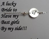 Personalized Initial - Bridesmaid Gifts, Flower Girls Gifts, Pearl, Sterling Silver Necklace