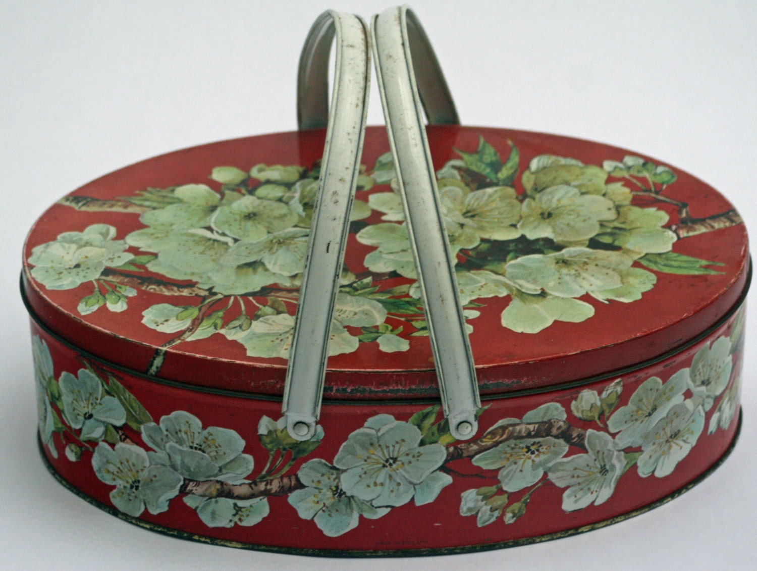 Huntley and Palmer Cherry Blossom Tin with handles