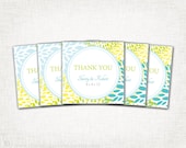 Favor Tags - Custom Colors - PRINTABLE Thank You Tags - Custom Wedding Thank You Tags - Floral Collection