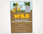 Safari Baby Shower Invitation - Jungle Baby Shower Invite - PRINTABLE DIY Digital File - Safari Shower Collection Il_170x135