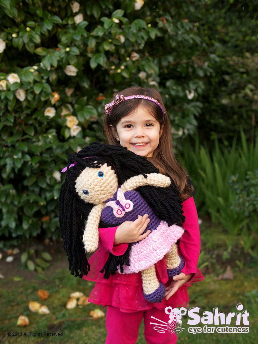 PATTERN Instant Download BESTI Sivani 15" PLAY-size Crochet Doll Amigurumi