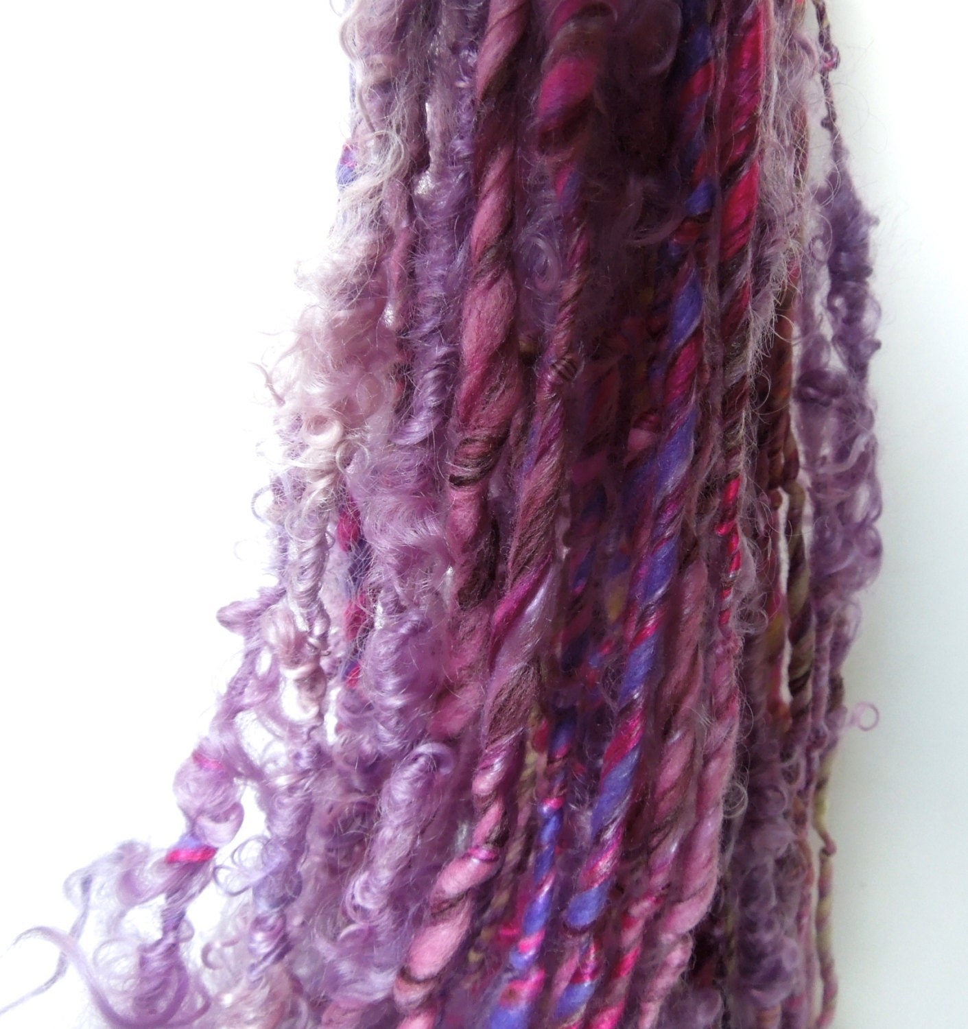 Mother's Day Handspun Yarn, Lockspun, Textured Chunky Thick and Thin