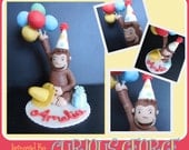 Curious George inspired Fondant Cake Topper