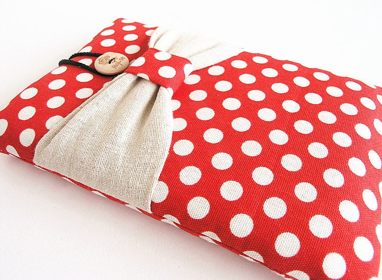 Polka Kindle case, Sleeve, Kindle fire sleeve cover, nook cover, google nexus 7 case-Bow.