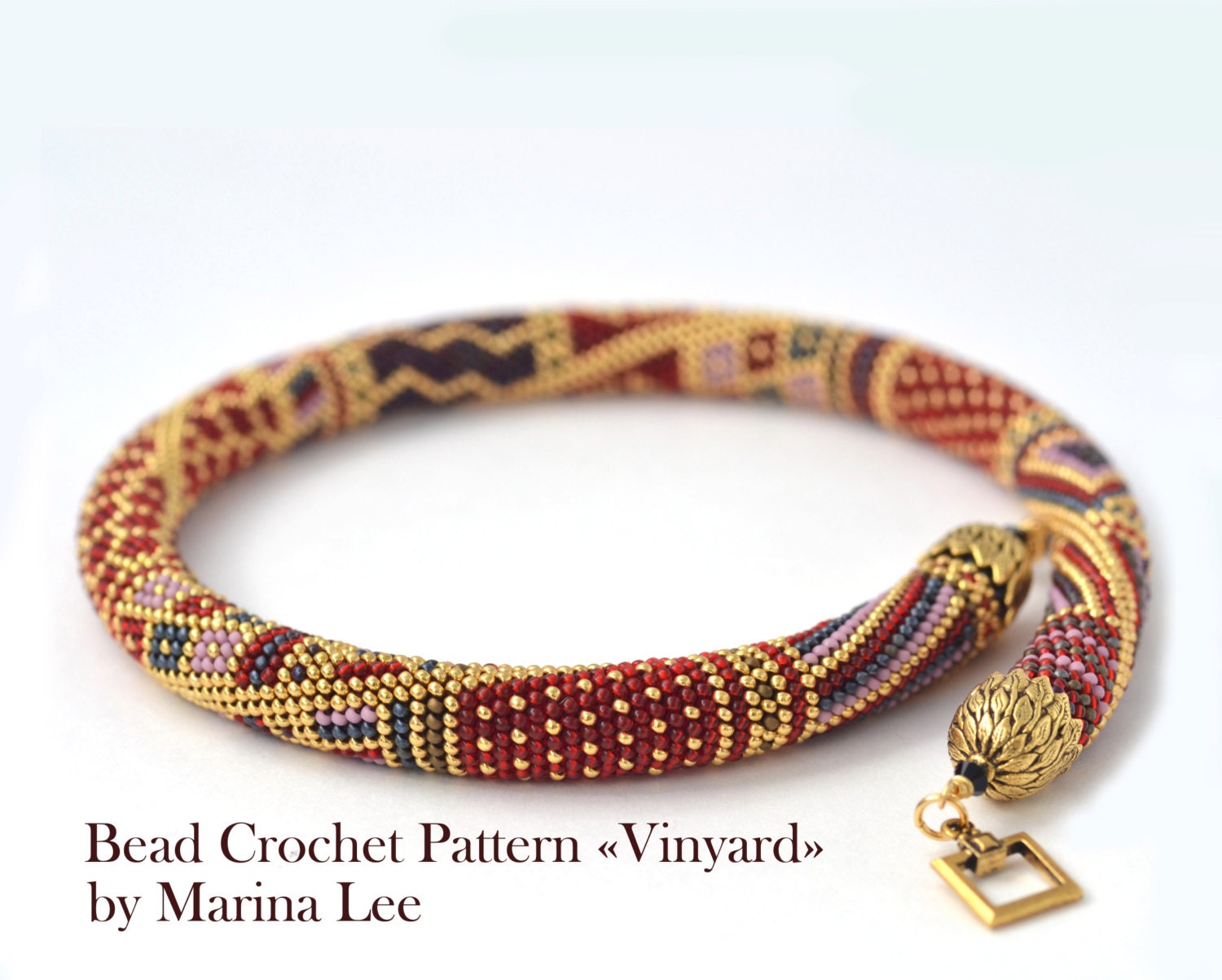 PATTERN "Vinyard"  - Bead Crochet Necklace
