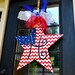 Fourth of July Door Hanger, 4th of July Wreath, Patriotic Wreath, Patriotic Star Door Decoration