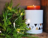 Vase "Flags" Gold, Black and Silver