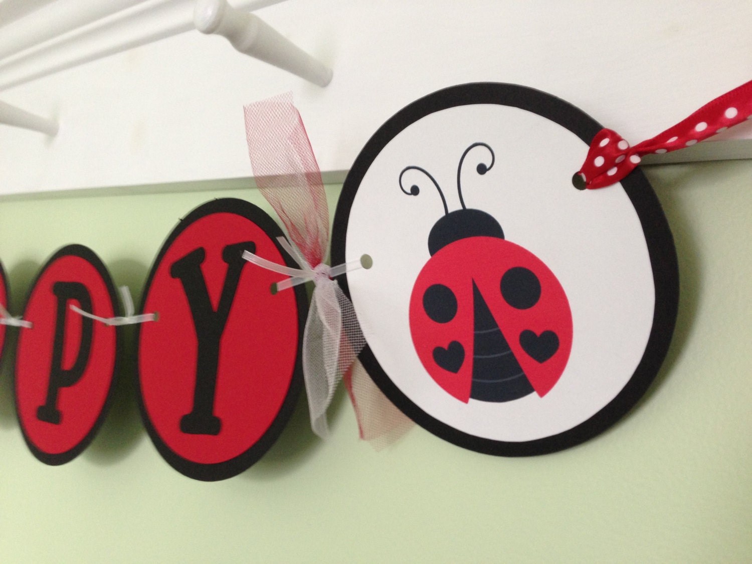Ladybug Birthday Banner