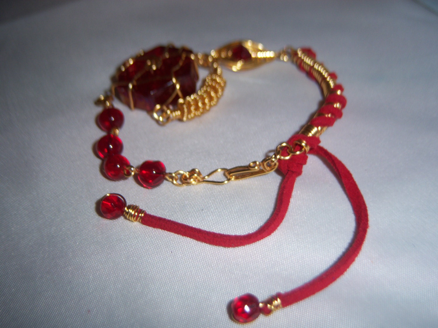 Leather Corded Mosaic Tile Glass Bracelets