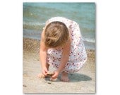 AT THE BEACH, Portrait Photography, Little Girl, Cottage Chic, Nursery, Fine Art