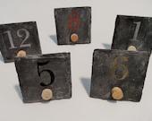 Wine Cork Slate Table Numbers -  Engagement Party, Dinner Party, Wedding