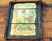 Vintage Wood Picture, Wall Decor, Handmade