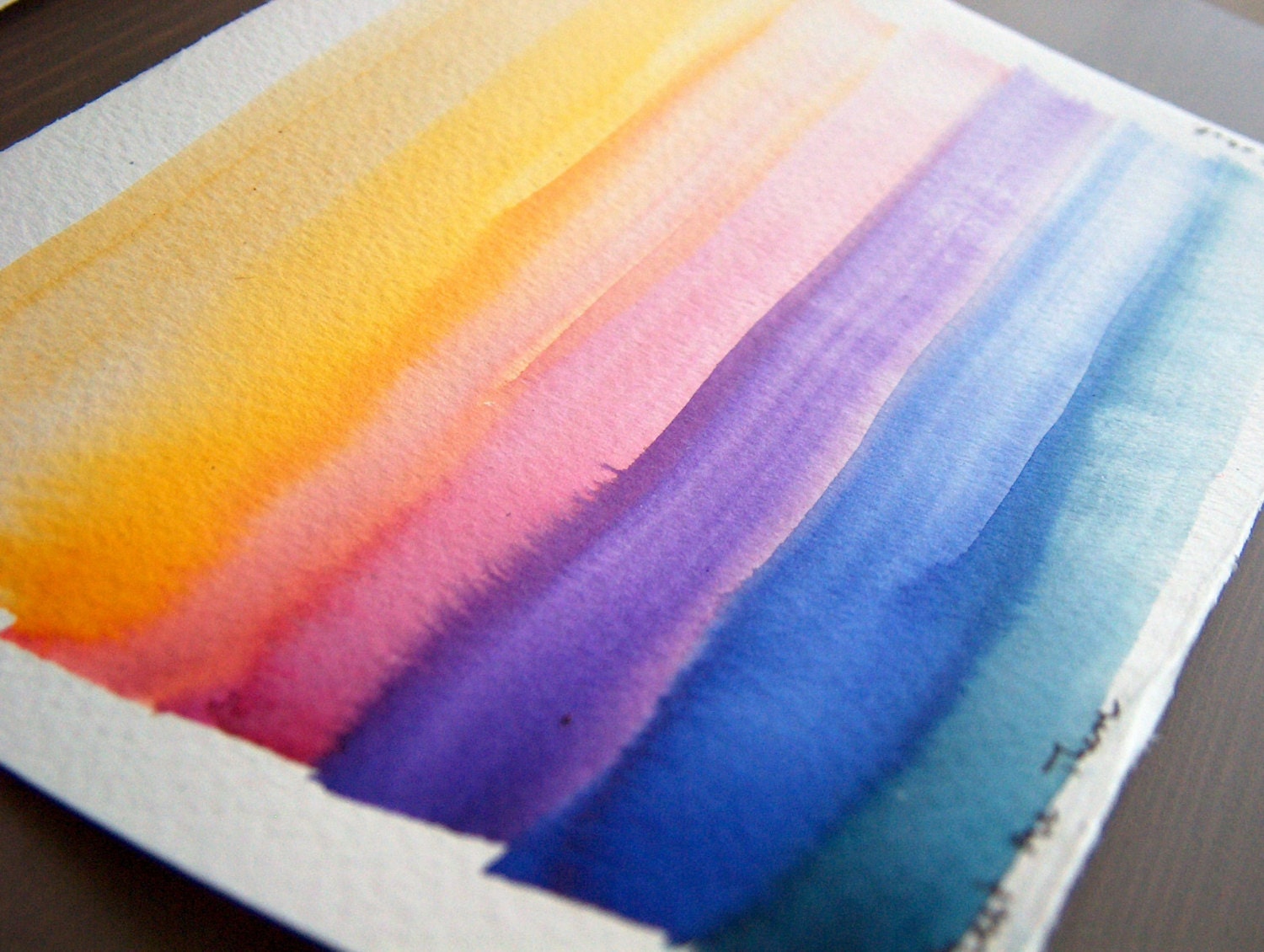 Original Painting - Meet Me There - Original Watercolor, Aquacolor Painting - Small, Colorful Painting, Nursery Home Decor